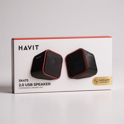 PARLANTE HAVIT P/PC SK473 NEGRO C/ROJO