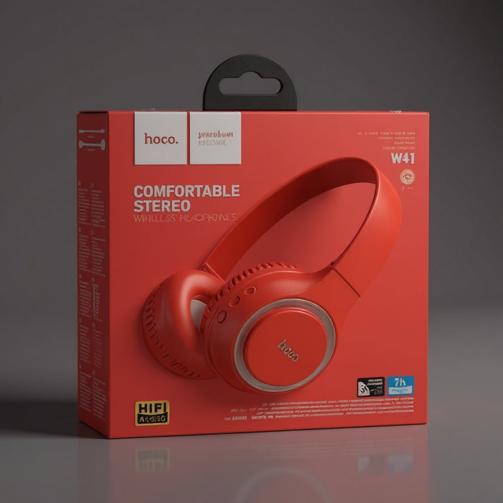 AURICULAR BLUETOOTH HOCO W41 ROJO