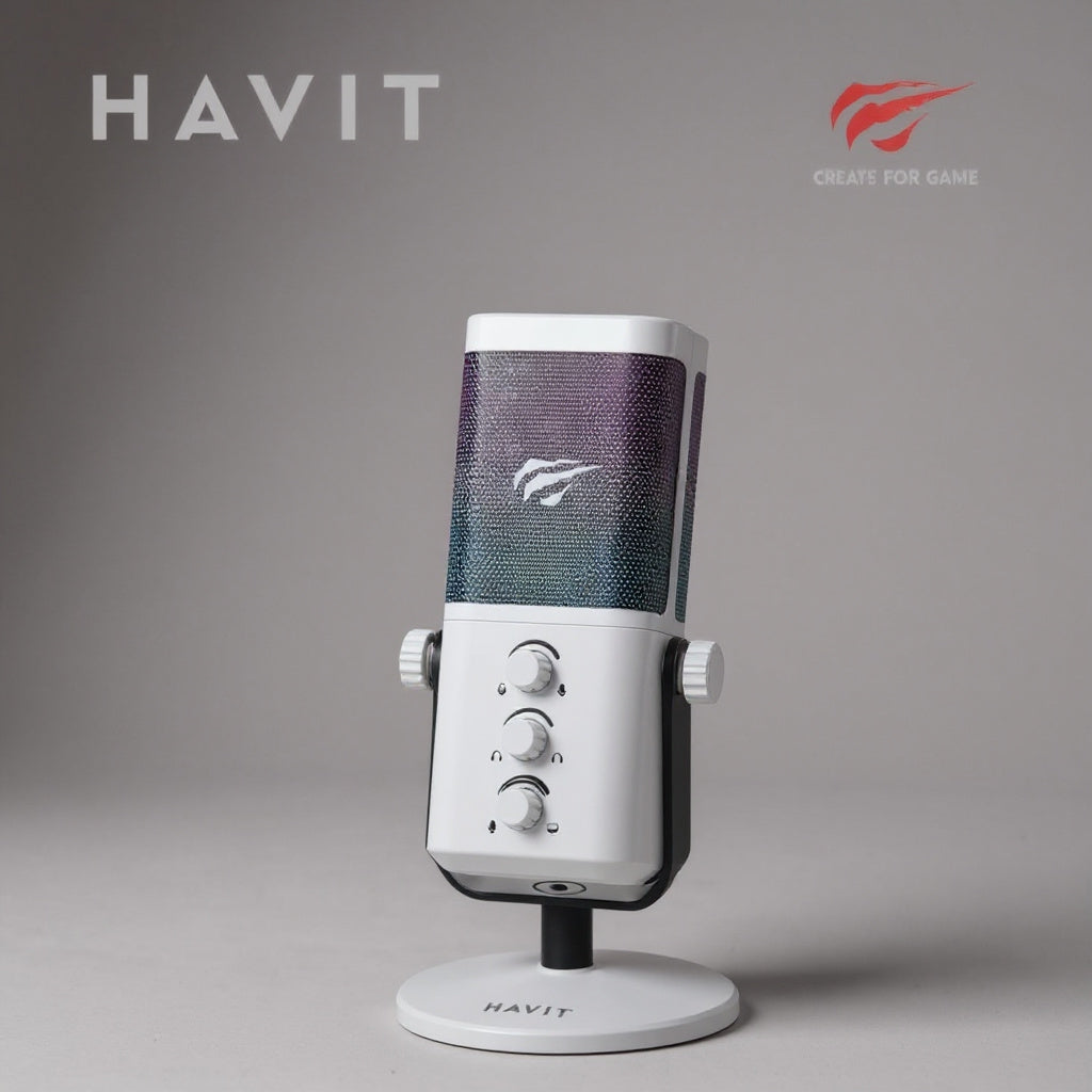MICROFONO GAMER HAVIT GK65 BLANCO