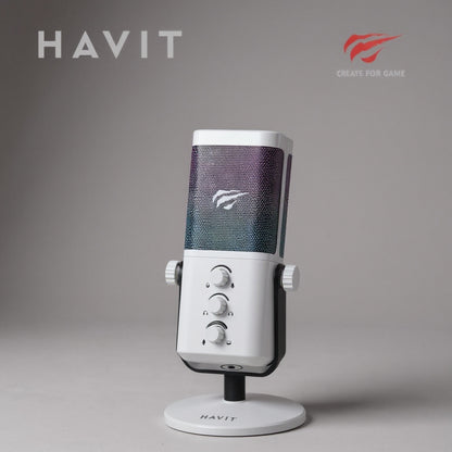 MICROFONO GAMER HAVIT GK65 BLANCO