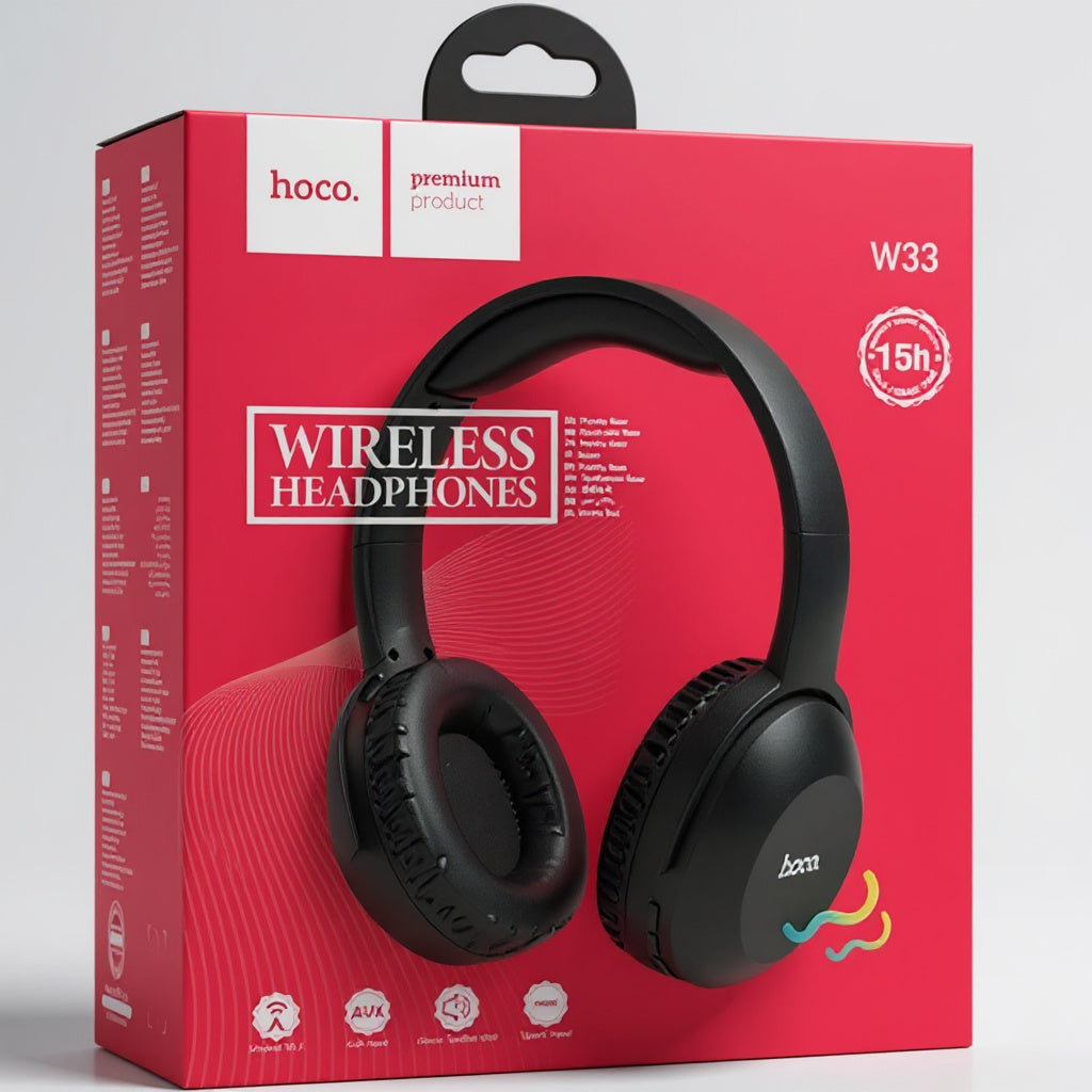 AURICULAR C/BLUETOOTH HOCO NEGRO W33
