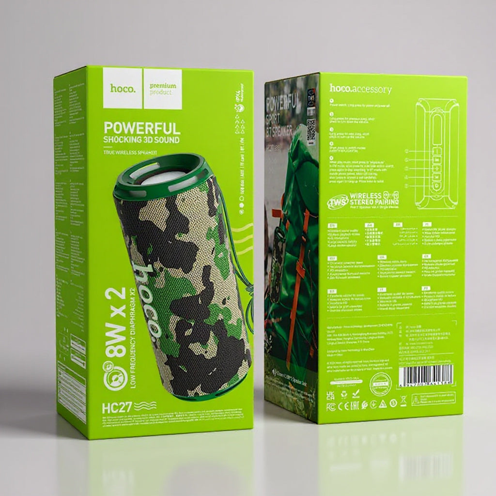 PARLANTE C/BLUETOOTH HOCO HC27 CAMUFLADO