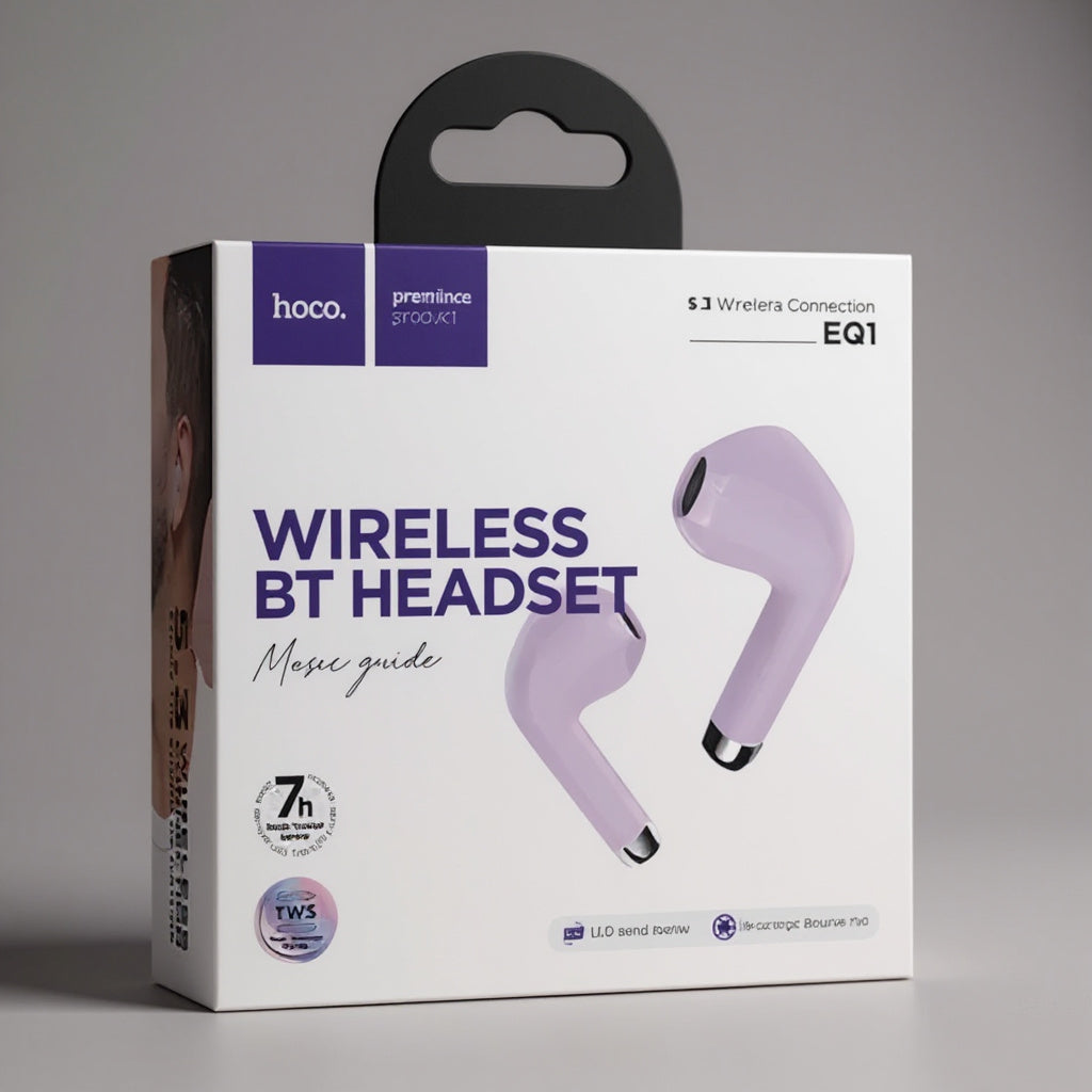 AURICULAR INALAMBRICO HOCO EQ1 VIOLETA