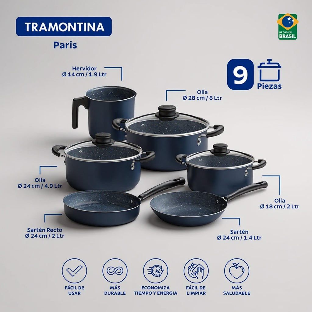 BATERIA DE COCINA TRAMONTINA 899/603
