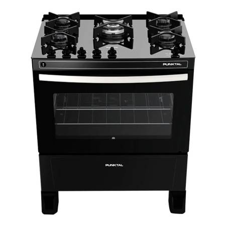 Cocina Punktal Agile Glass Pk-gl5 Gas/eléctrica 5 Hornallas - Imagen 2