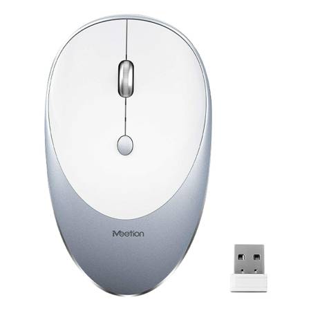 Mouse Inalambrico Meetion R600 Silver Mundo Kanata - Imagen 2