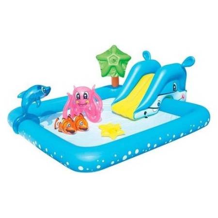 Pileta Inflable Infantil Play Center Spray Pelotero Bestway