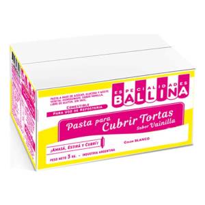 Pasta Ballina 3 Kg Para Cubrir Vainilla Mundo Kanata