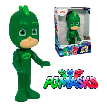 Muñeco Gekko Pj Masks 20cm De Goma Mundo Kanata - Imagen 2