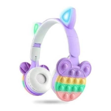 Auriculares Inalámbricos Bluetooth Orejas De Gato Pop It - Imagen 2