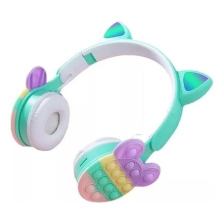 Auriculares Inalámbricos Bluetooth Orejas De Gato Pop It