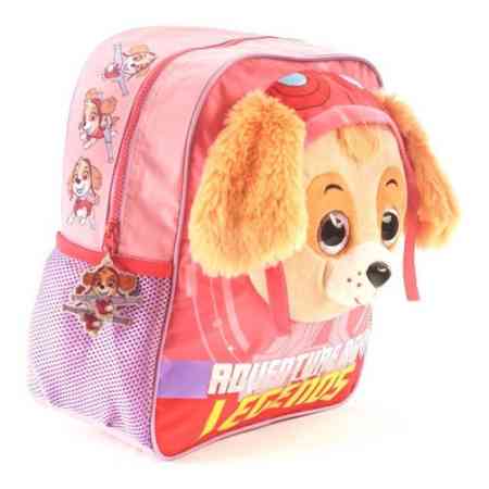 Mochila Espalda Paw Patrol Peluche 3d Rosa 13 Mundo Kanata