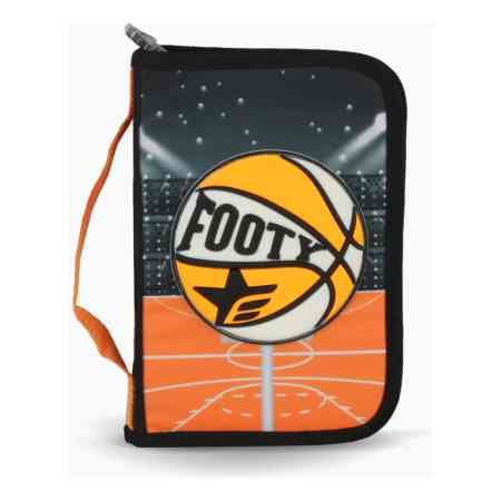 Cartuchera Footy F32054 Color Negro/naranja Pelota Basquet