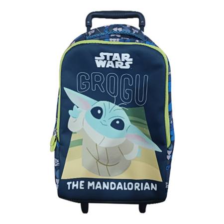 Mochila Infantil Baby Yoda Carro Neopreno Grande 37 X 29 Cm