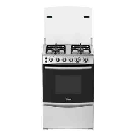 Cocina A Gas Con Grill Midea Mfo24ambmges Color Gris