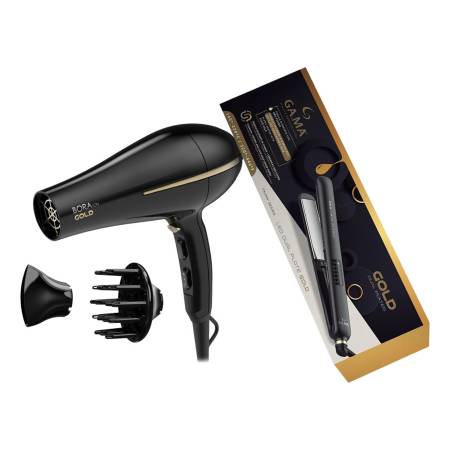 Combo Secador Bora Gold Ion + Planchita Gold Dual Plates - Imagen 2