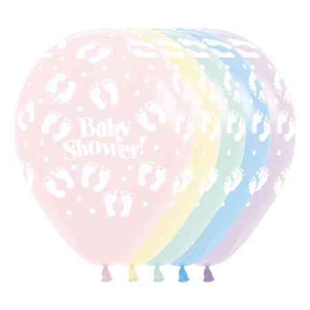 Globo Látex Sempertex R12 Pastel Baby Shower X12 Unidades