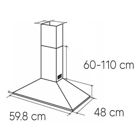 Campana De Cocina Xion Extractor 60 Cm En Acero Inox Kanata - Imagen 2