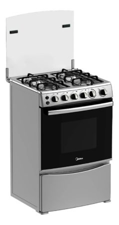 Cocina A Gas Con Grill Midea Mfo24ambmges Color Gris - Image 7