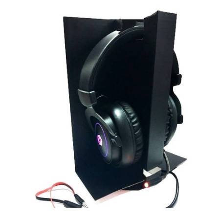 Auricular Gamer Negro Y Rojo Gaming D026n Mundo Kanata - Imagen 2