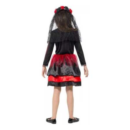 Disfraz De Catrina Vestido Completo Infantil - Imagen 2