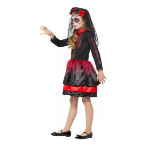 Disfraz De Catrina Vestido Completo Infantil