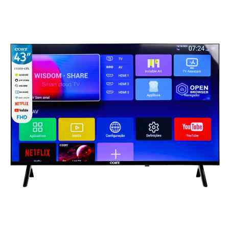 Tele Televisor Smart Tv 43 Coby Full Hd Sin Bordes