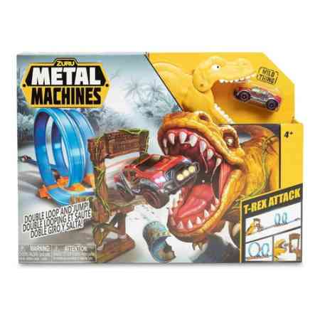 Metal Machines T-rex Attack Juego De Pistas De Construcción