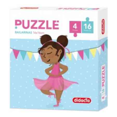 Puzzles Bailarina 4 X 16 Piezas Mundo Kanata