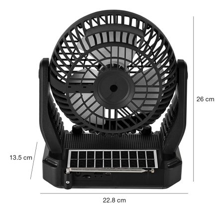 Ventilador Portatil Y Radio Nordmende Recargable Nrd-rs90v - Imagen 3