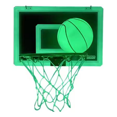 Tablero De Baloncesto Montado En La Pared Luz Nocturna