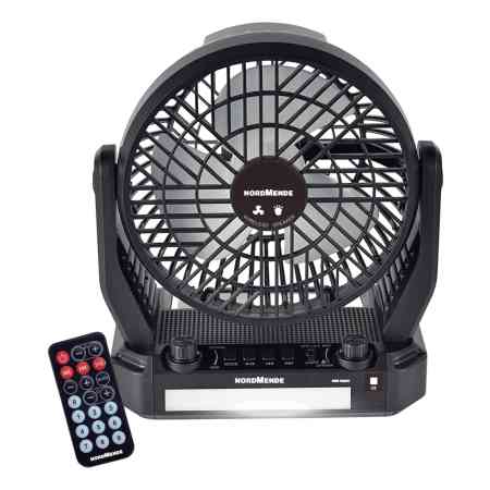 Ventilador Portatil Y Radio Nordmende Recargable Nrd-rs90v