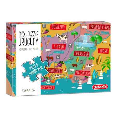 Maxi Puzzle - Mapa De Uruguay - Didacta - Kanata