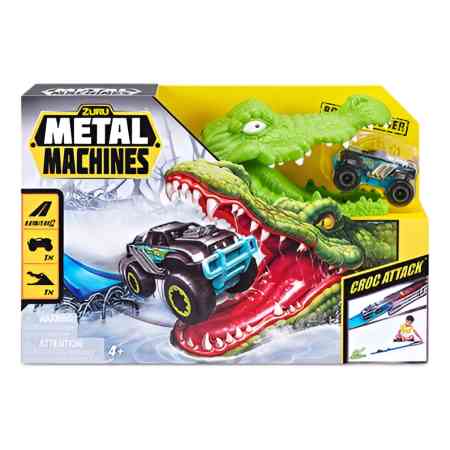 Pista Lanzador Croc Attack Con Vehículo Metal Machine