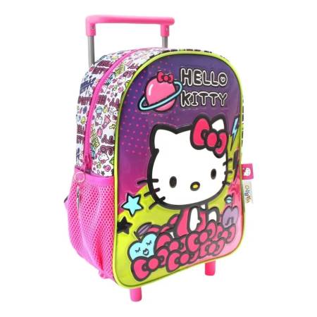 Mochila Con Carro 30 Cm - Hello Kitty Mundo Kanata