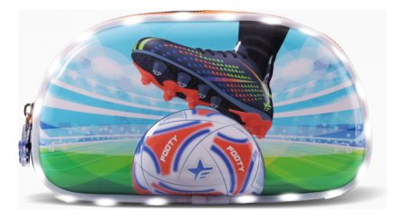 Cartuchera Futbol Con Luz Led Footy - F5306 Color Naranja