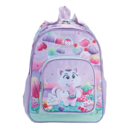 Mochila Escolar Filgo Air 18 PuLG Modelo Gatito Para Nena