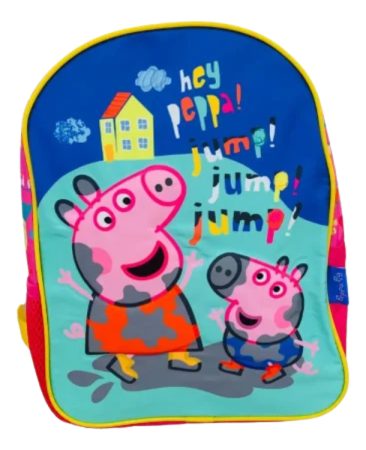 Mochila Peppa Pig 12 Barro Diseño Con Rosado Kanata