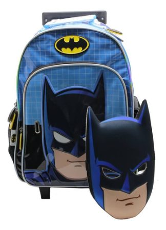 Mochila Escolar Dc Liga De La Justicia Batman Mascara Carro