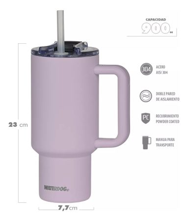 Jarro Vaso Waterdog Térmico Con Manija Cold 900ml - Imagen 2