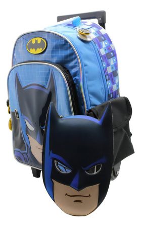 Mochila Escolar Dc Liga De La Justicia Batman Mascara Carro - Imagen 4
