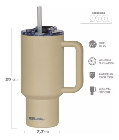 Jarro Vaso Waterdog Térmico Con Manija Cold 900ml - Imagen 5