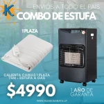 Combo Estufa + Calienta camas 1 plaza tem