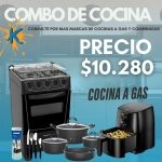 Cocina + Cubiertos + Batería cocina + Licuadora + Freidora