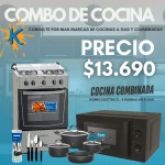 Cocina combinada + Cubiertos + Batería cocina + Microondas