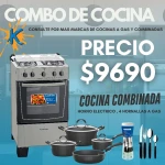 Cocina combinada + Cubiertos + Batería de cocina
