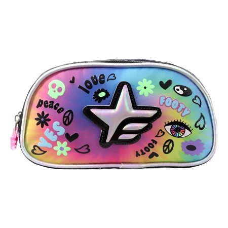 Cartuchera Star Footy Doble Cierre Hologram Luz Led