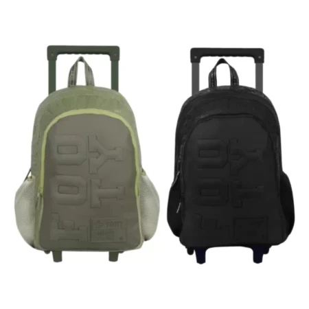 Mochila Carro 18 Big Kids Rubber Footy F5011 Negro - Imagen 2