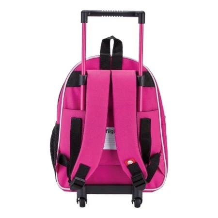 Mochila Escolar Infantil Con Carrito Filgo Osito Rosa Chicle - Imagen 2