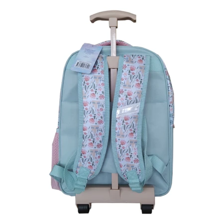 Mochila Niña Escolar Frozen Con Carro 40x30 Cm Menta - Imagen 3